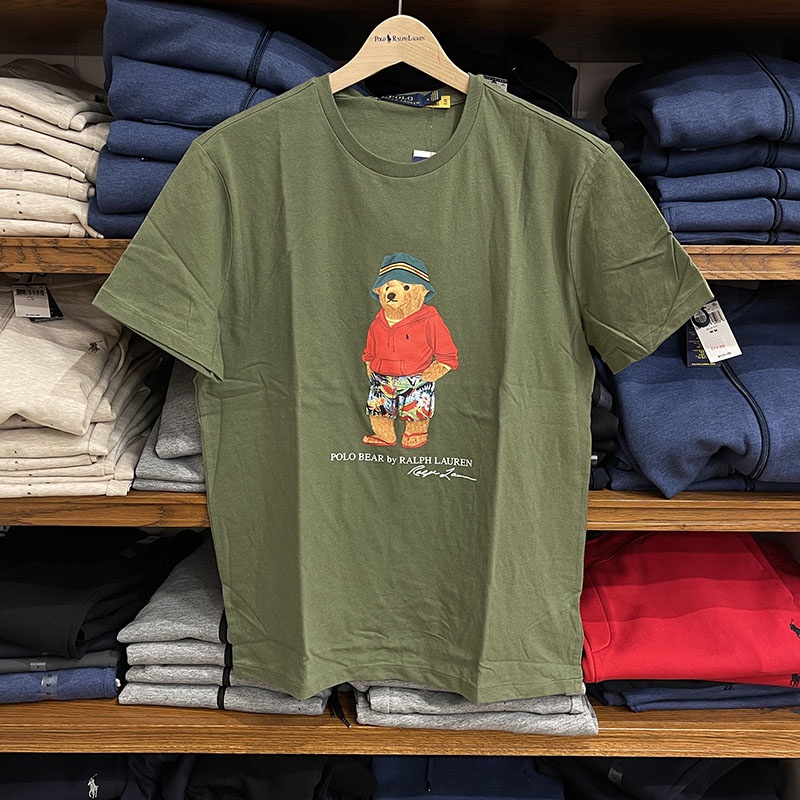 Áo polo Tay Ngắn In Hình Gấu Ralph Lauren Cá Tính Cho Nam