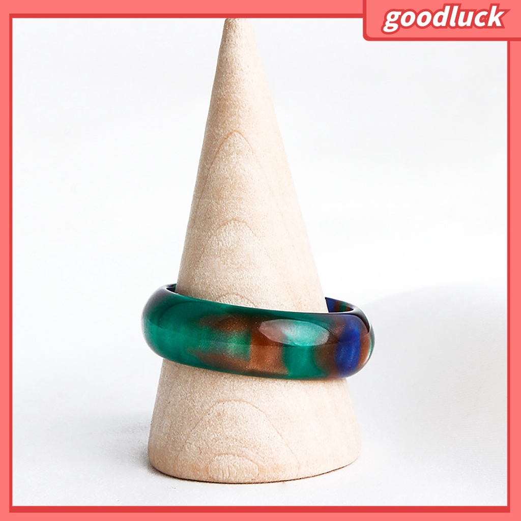 Nhẫn Acrylic Thay Đổi Màu Sắc Độc Đáo Thời Trang