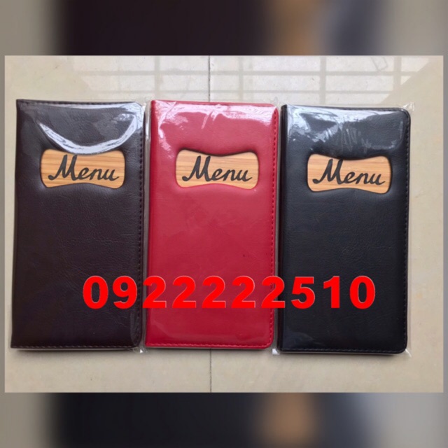 CUỐN BÌA MENU DA CAO CẤP NHỎ L1  (13x23cm)