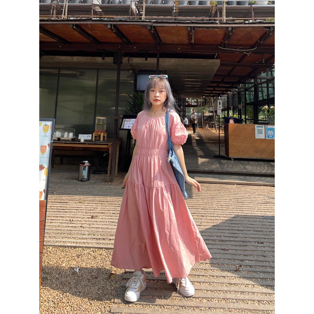 Nori Dress - Đầm hồng maxi tầng - Remmus.vn
