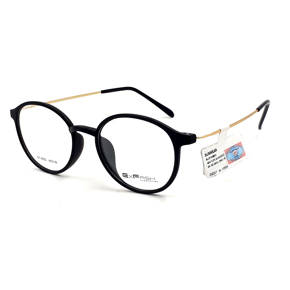 Gọng kính cận nam nữ Exfash EF6552 026 chính hãng (tròng cận 0 độ)