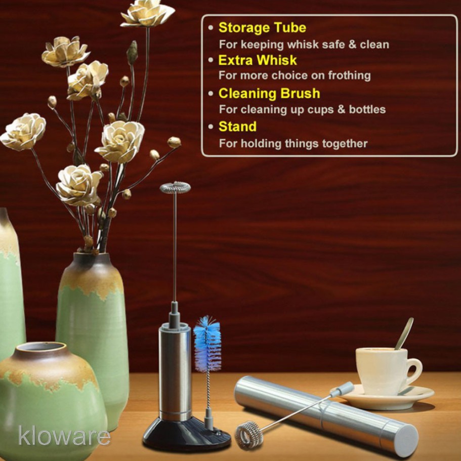 Máy đánh trứng tạo bọt sữa cầm tay bằng thép không gỉ