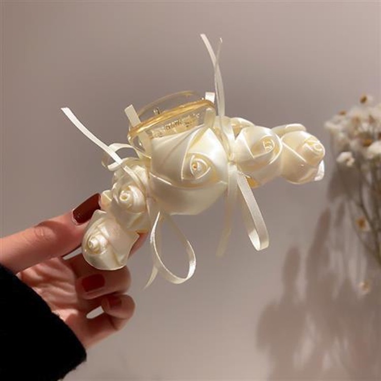 Kẹp Tóc Hình Đầu Cá Mập 2022 Bằng Nhựa Acrylic Đính Hoa Hồng Dễ Thương Cho Nữ