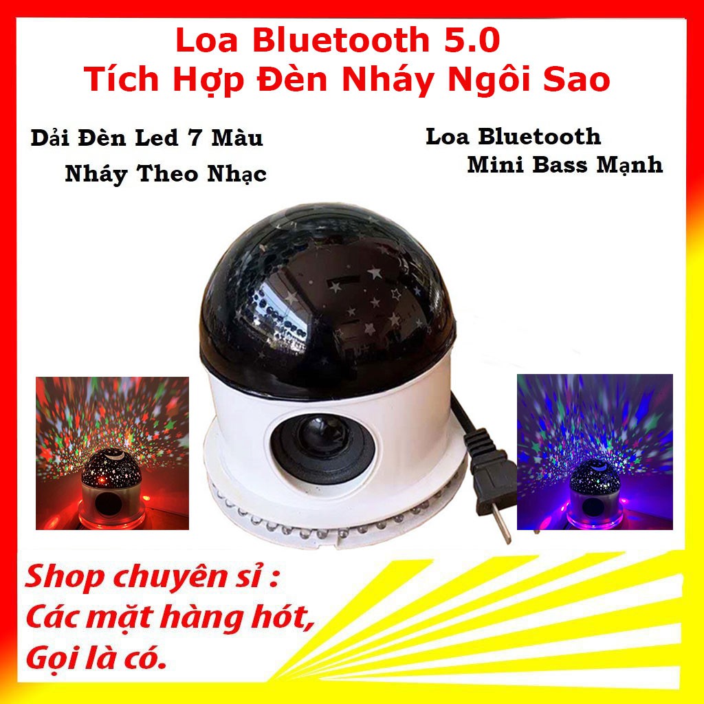 Loa Bluetooth Tích Hợp Đèn Nháy Ngôi Sao - Loa Bluetooth - Đèn Nháy Nhiều Màu