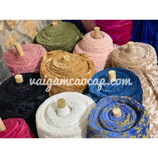 Vải Nhung Dập Hoa Nổi