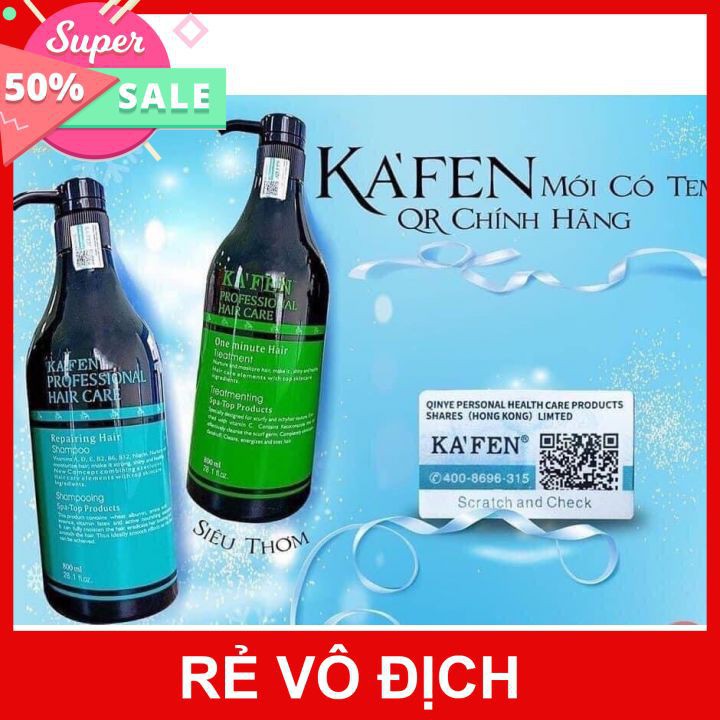 <3 Chính Hãng<3Dầu Cặp Gội Xả Cao Cấp Kafen Hoàn Hình 800ml( 1 Gội + 1 Xả ) HÀNG CHUẨN CHÍNH HÃNG