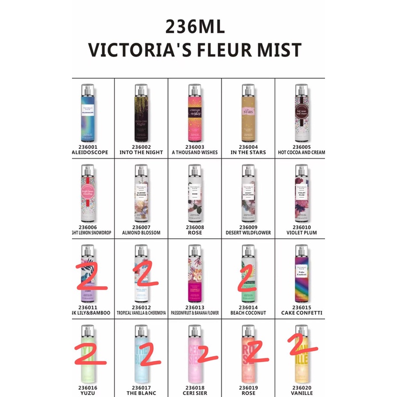 Xịt Body Victoria's Fleur 236ml HÀNG CỰC MỚI