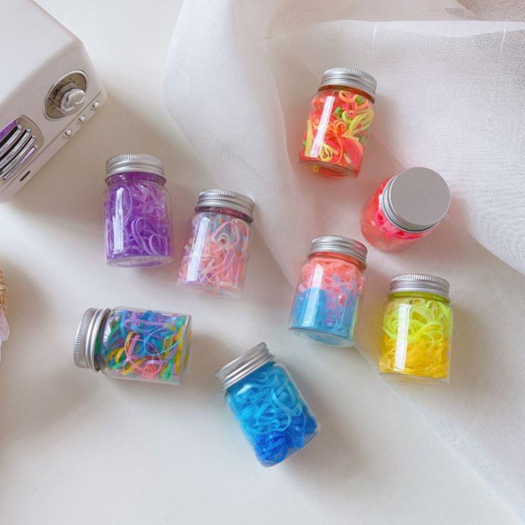 Hộp 100 Dây Buộc Tóc Trong Suốt Xinh Xắn C60