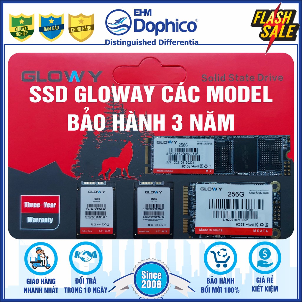 Ổ cứng SSD Gloway (SATA III) các model M2 / mSATA / 2.5” – CHÍNH HÃNG – Bảo hành 3 năm
