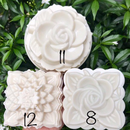 Khuôn rau câu trung thu TRẮNG 9cm hàng sẵn làm thạch  - Moon cake jelly mold mould tray