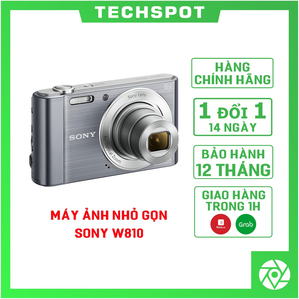 Máy ảnh nhỏ gọn Sony W810 với zoom quang học 6x ( Hãng phân phối chính thức )