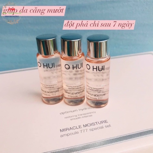 Set Huyết Thanh Căng Bóng Ohui Miracle Moisture Ampoule 777