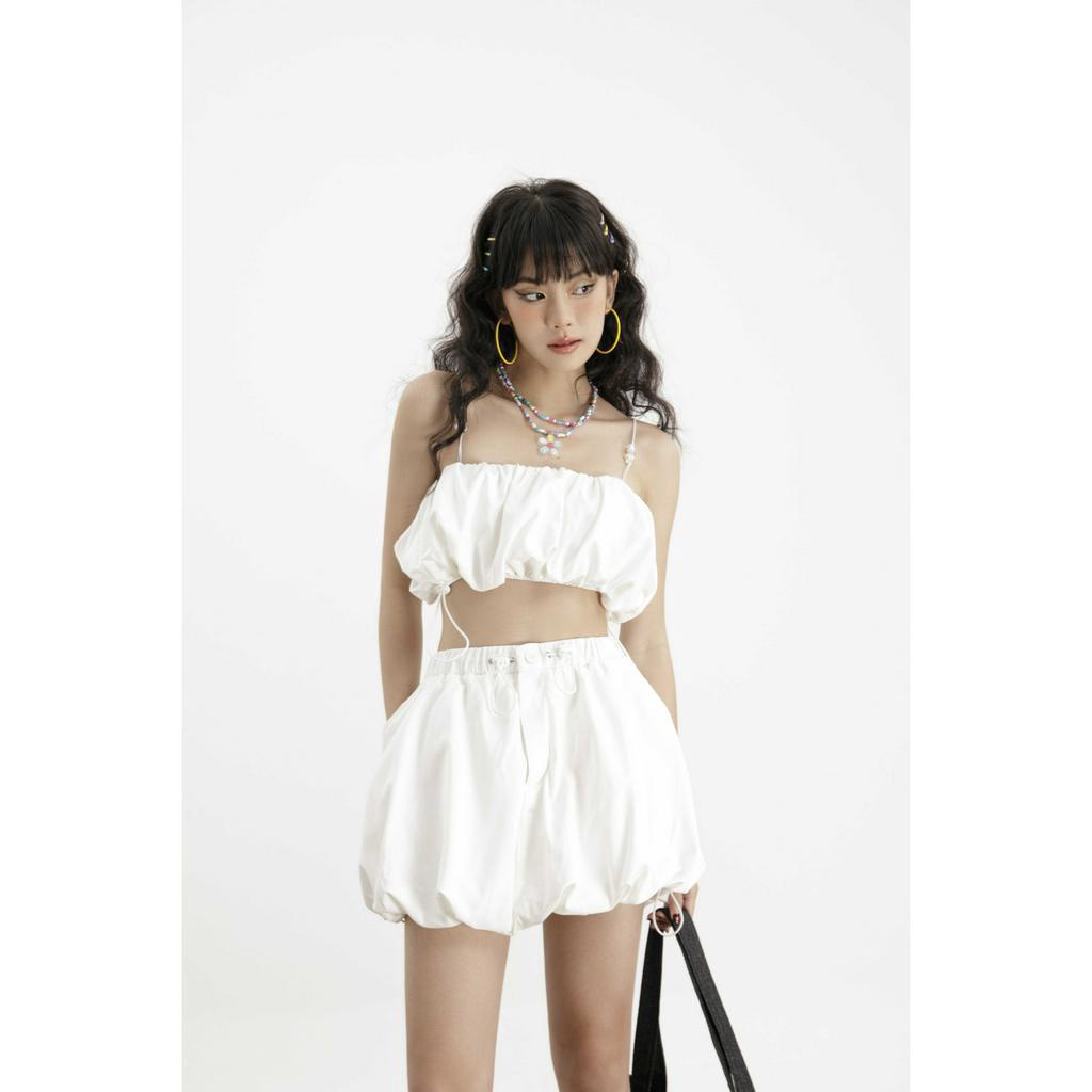 Áo hai dây nhún ngực Áo croptop dành cho nữ | Yuda Top | Secodee