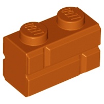 Gạch Lego 1 x 2 tường gạch xây nhà / Lego Part 98283: Brick, Modified 1 x 2 with Masonry Profile