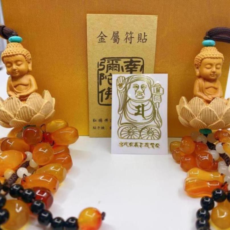 [SHOPEE TRỢ GIÁ] Miếng dán thần tài cầm búa linh phù tài lộc để ví, ốp dán điện thoại máy tính bảng