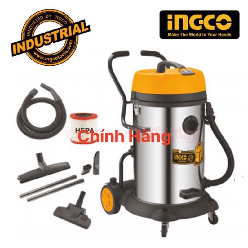 INGCO Máy hút bụi 75L 2X1200W VC24751 (Cam kết Chính Hãng 100%)