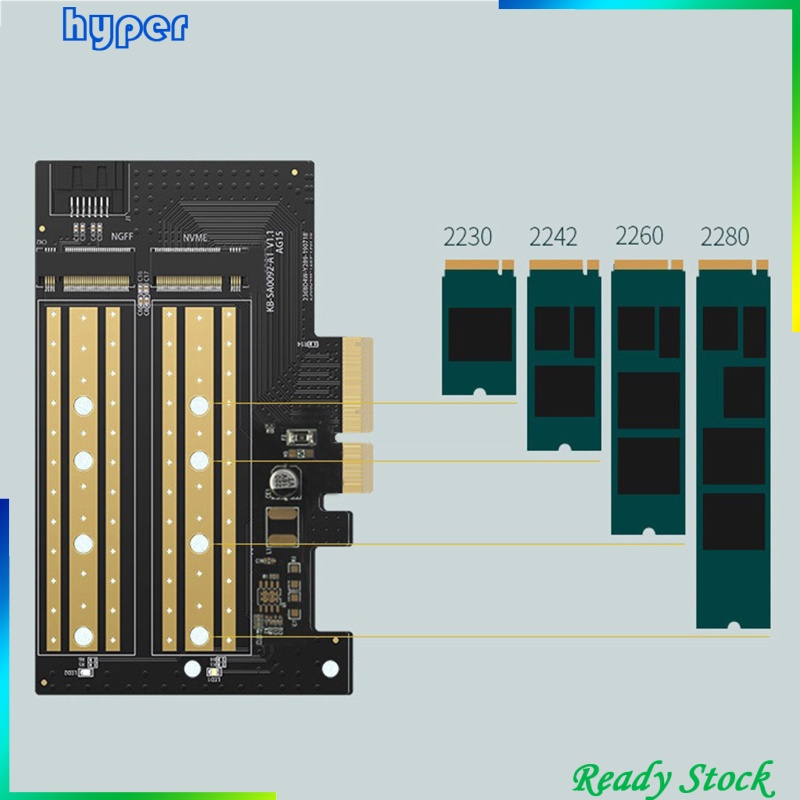 Card Chuyển Đổi Pcie Sang M2 / M.2 Sata (B Key) 2260 Cho Nvme Or Sata Ssd