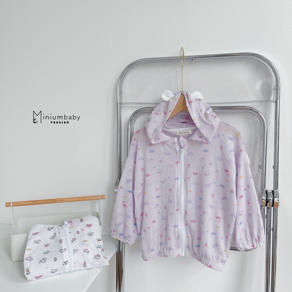 Áo chống nắng thời trang cho bé, áo bé trai/bé gái unisex chất liệu cotton thông hơi MiniumBaby-CN1190