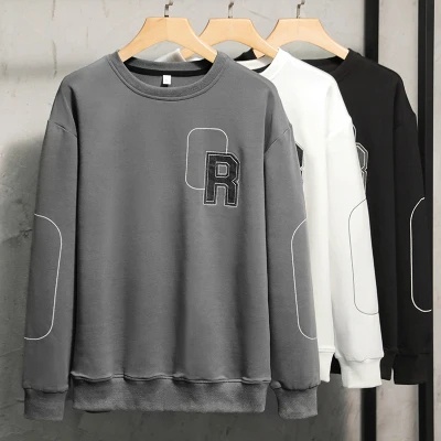 Áo Thun cotton Cổ Tròn Dài Tay Dáng Rộng In Hình Cá Tính Thời Trang Thu Đông Dành Cho Nam