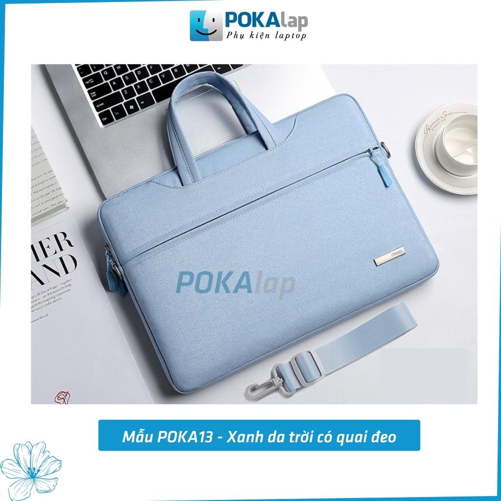 Túi chống sốc laptop POKA13 chất liệu vải oxford cao cấp chống thấm nước 13,14,15.6 inch unisex - POKALAP