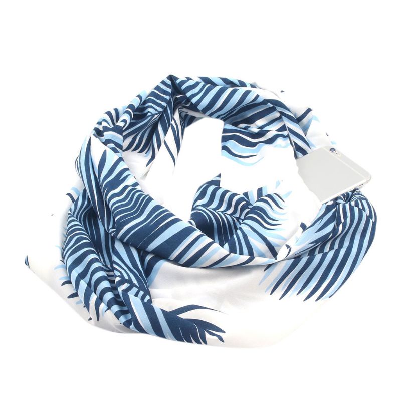 Khăn Quàng Cổ Hai Lớp 180x50cm Có Khóa Kéo Cho Nữ