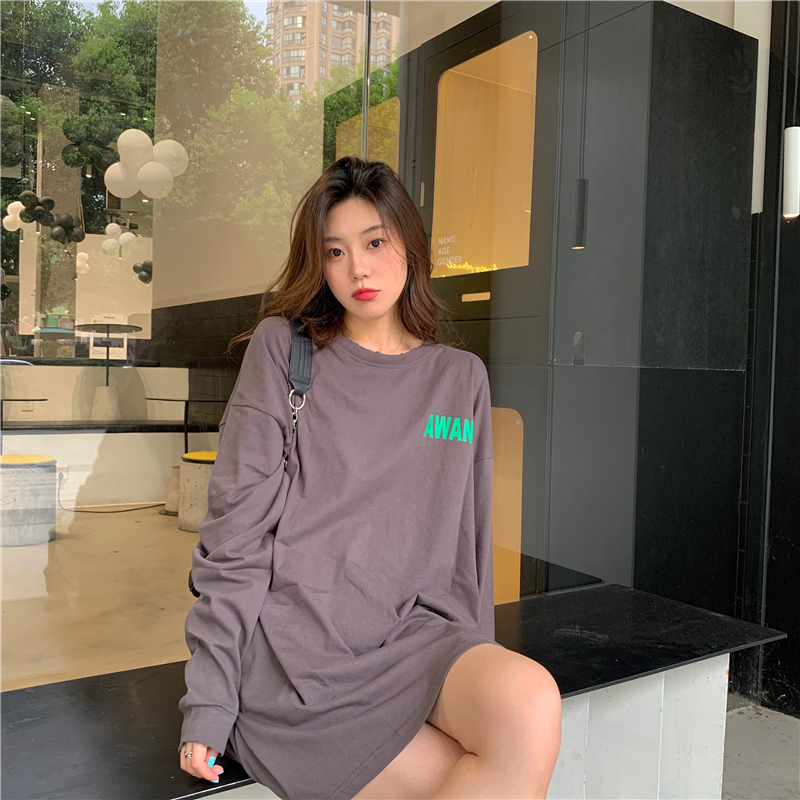 SUXI Áo Thun Nữ Cổ Tròn In Chữ Nhiều Màu