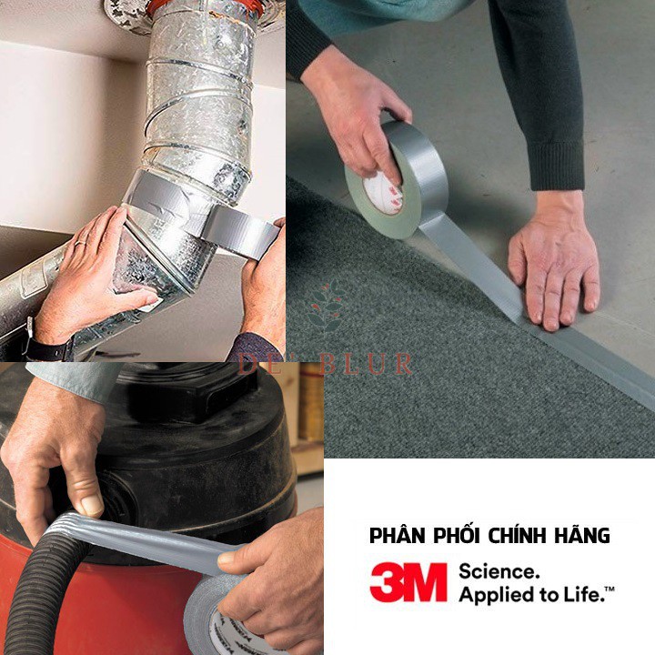 Băng Keo Vải Siêu Cường Đa Dụng 3M Chính Hãng Màu Bạc Value Duct Tape 1900 Sliver