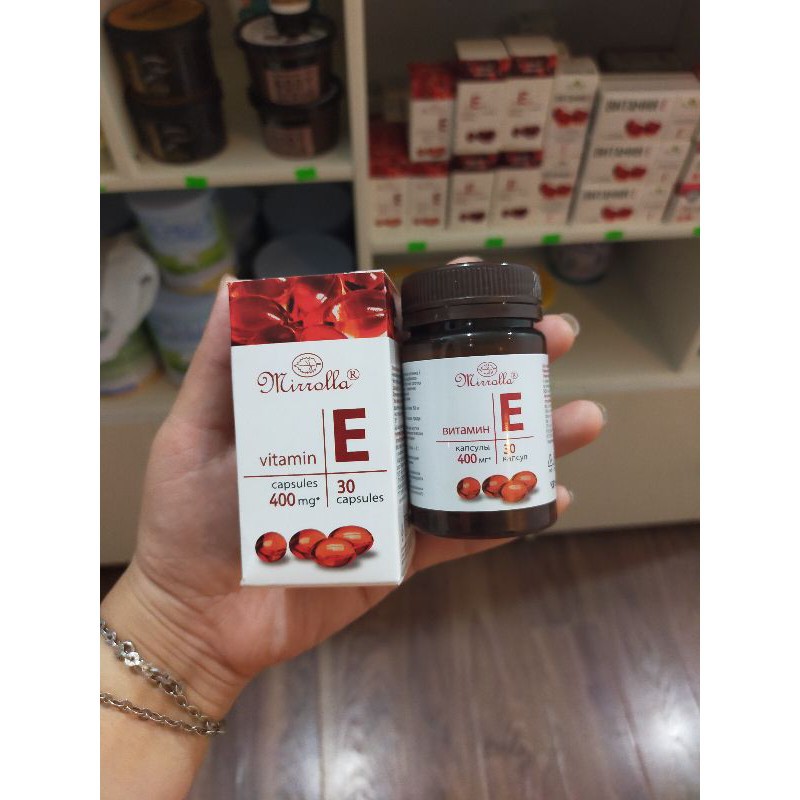 (hàng chính hãng) Vitamin E đỏ nga hàm lượng 400mg mirrola (date 2022) (chuyên sỉ vtedn)