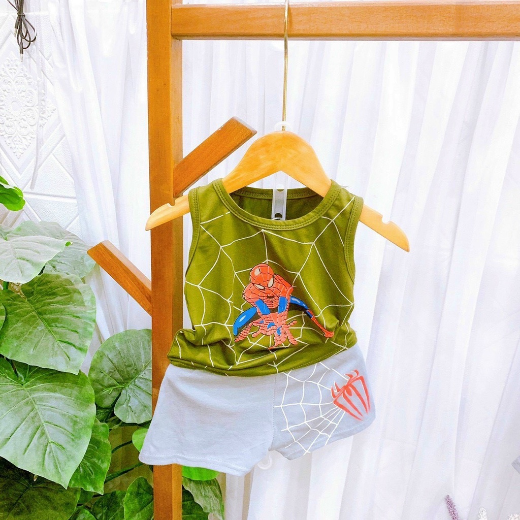 Bộ ba lỗ spidermen cho bé trai 8-18kg