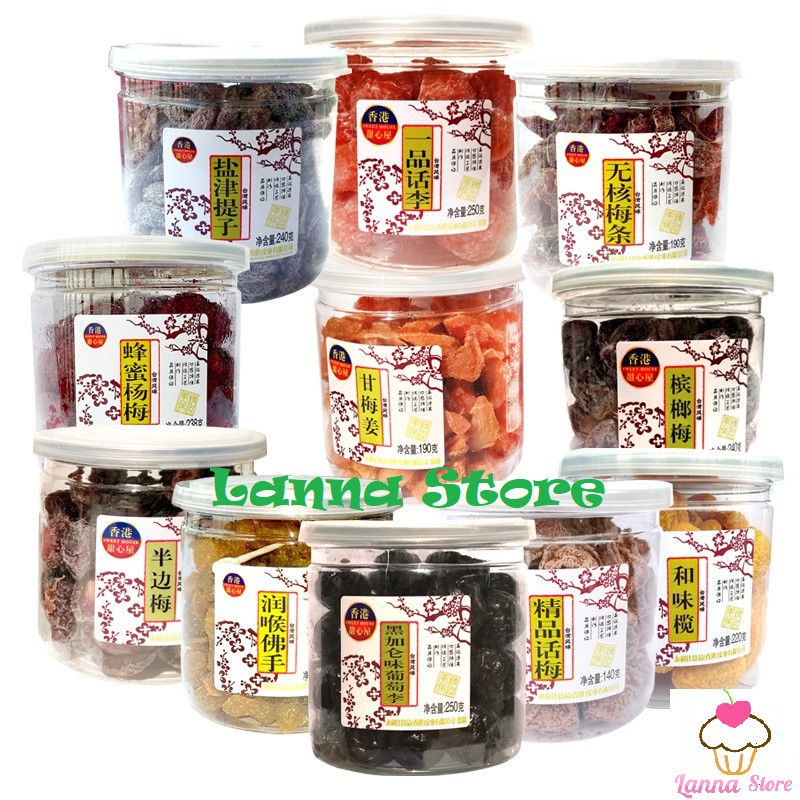 XÍ MUỘI SWEET HOUSE (Ô MAI SWEET HOUSE): Mơ, Nho, Mận đỏ, Mận đen, Trần bì, Mận cắt, Đào - Đài Loan