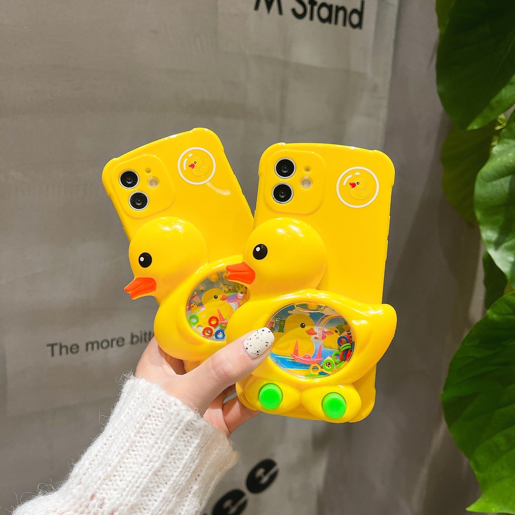 Ốp điện thoại in hình vịt hoạt hình thích hợp cho Iphone ins 12 pro max 11 pro max xs max xr x 7 8 plus