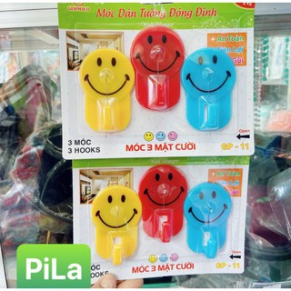 Combo 3 Móc Dán Tường Mặt Cười Có Đinh Trợ Lực