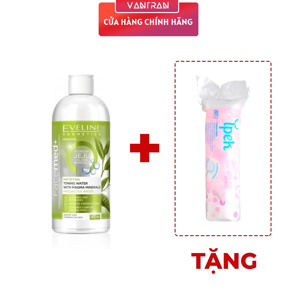 Nước Hoa Hồng Eveline Kiềm Dầu Eveline Với Khoáng Chất Magma Facemed 400ml