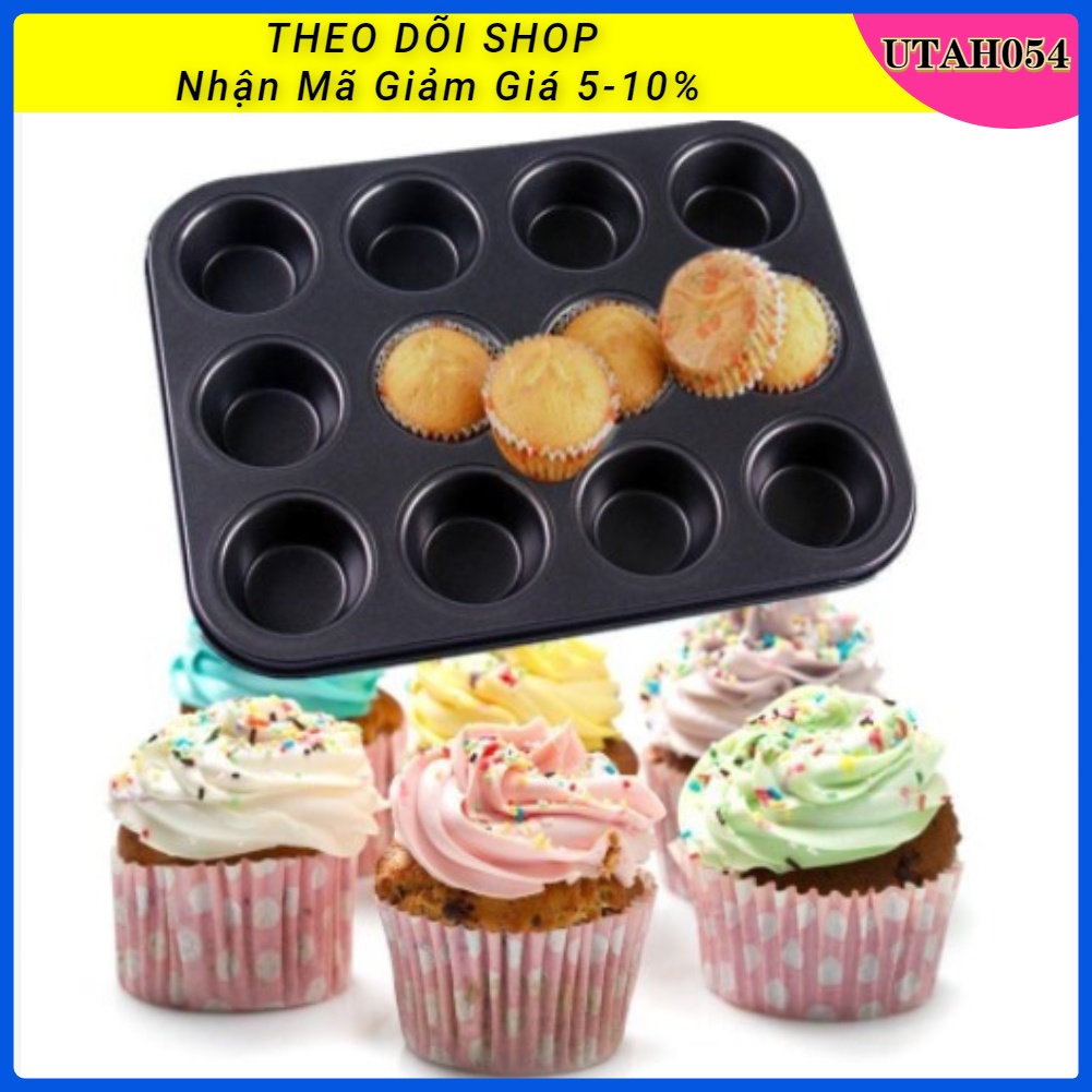🌈Hàng Sẵn 12 Cup Muffin chuyên nghiệp / Yorkshire Pudding / Cupcake Tray Bakeware Non-Stick Khuôn cupcake chống dính cao cấp 12 lỗ nhỏ Khuôn nướng bánh muffin