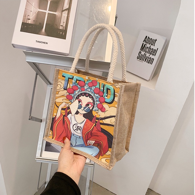 Túi cói mini dễ thương cute cá tính phong cách Vintage thời trang Trương Gia 04 bảo vệ môi trường