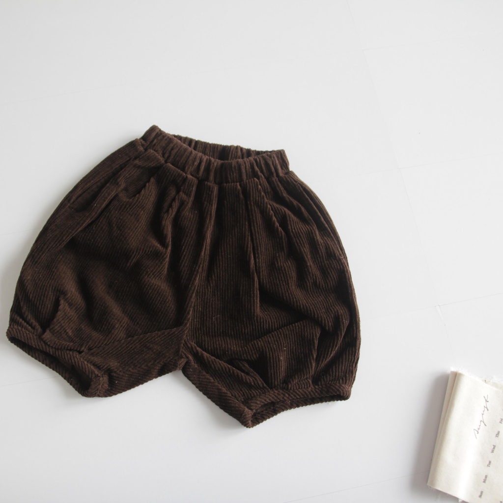 [Babycat] Hàng Có Sẵn Hàng Bán Chạy Quần Bí Ngô Vải Nhung Phong Cách Nhật Bản Hàn Quốc Nhật Bản Thời Trang Mùa Thu Cho Bé Trai Bé Gái
