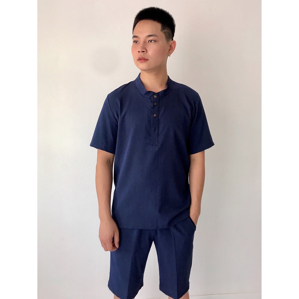 Bộ đũi nam cổ tàu 👉FREESHIP👈 trẻ trung, phá cách, chất liệu đũi thái dày dặn, mềm mại, thoáng mát, có kèm ảnh thật | BigBuy360 - bigbuy360.vn