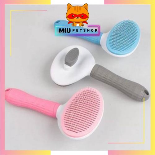 Lược chải lông có nút bấm cho chó mèo tiện lợi - lược thông tin cầm tay nhỏ gọn