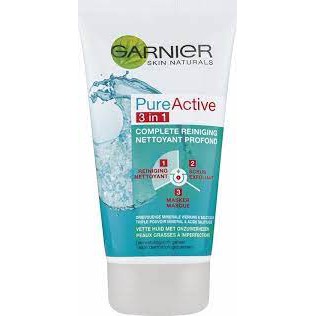 Sữa rửa mặt Garnier Hautklar 3in1 tuýp 150ml  Đức