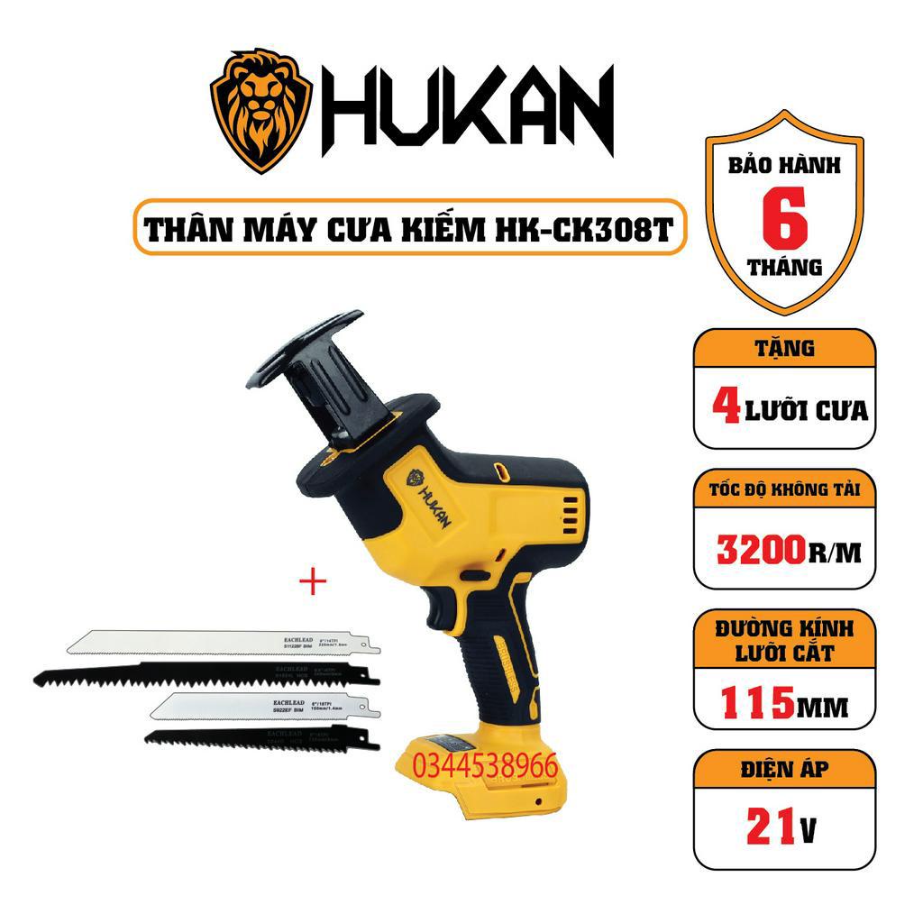Thân Máy Cưa Kiếm HUKAN HK-CK308BL Động Cơ Từ Nguyên Khối Chân Pin Phổ Thông