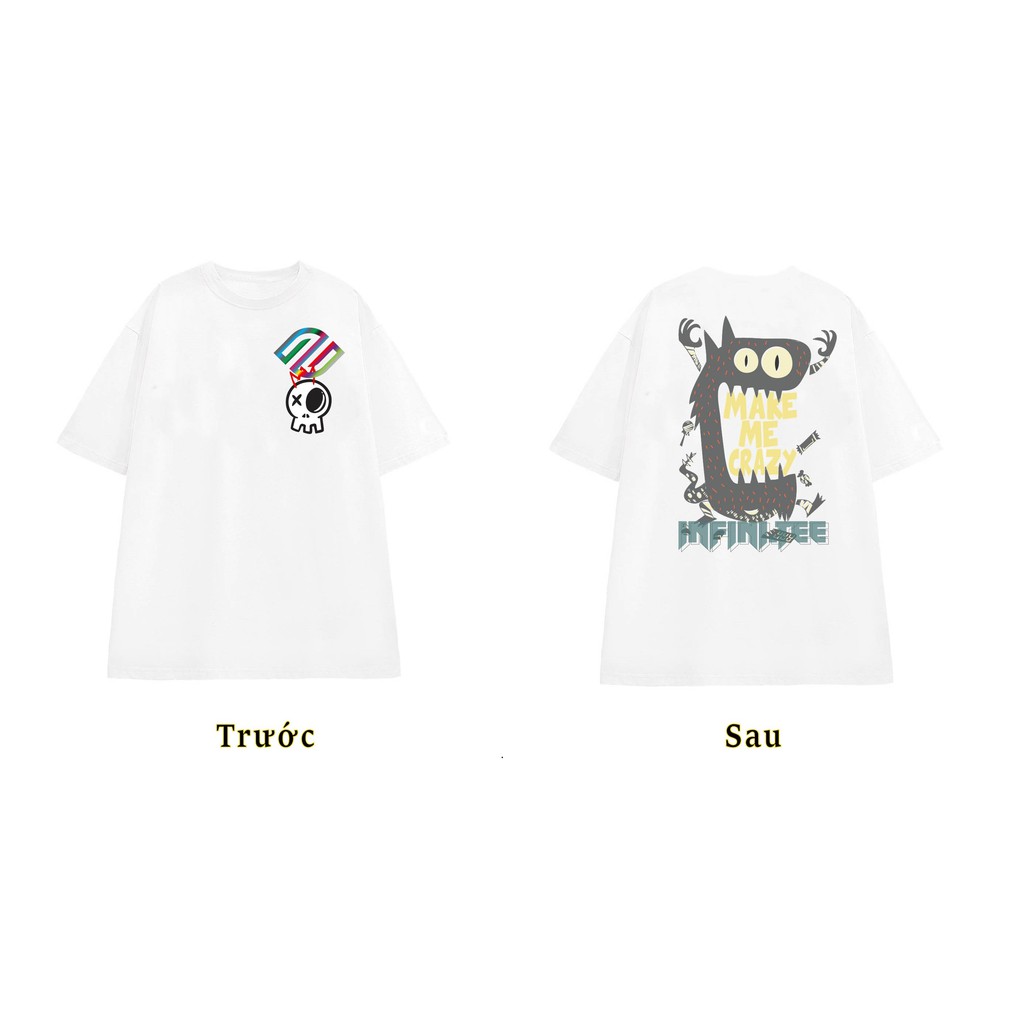 [Mã FAMAYWA giảm 10K đơn 50K] Áo thun 100% cotton Monster, in 2 mặt trước sau. Nữ