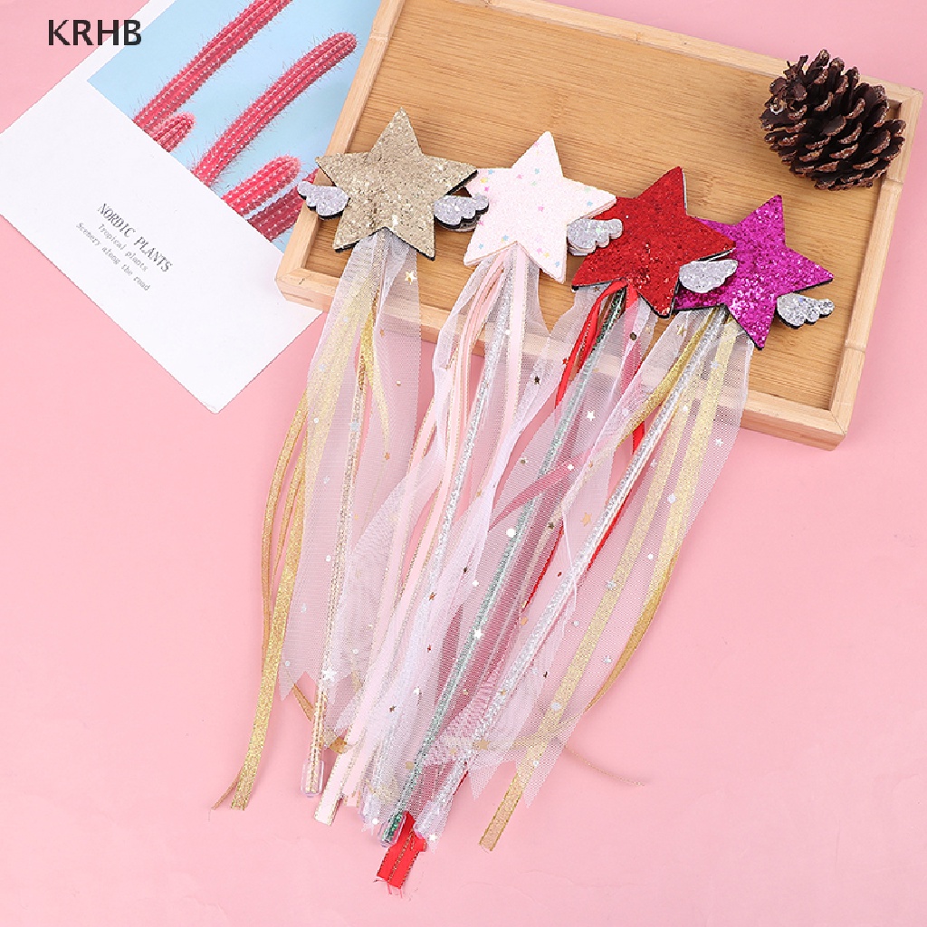 1 Gậy Hóa Trang Ngôi Sao Năm Cánh Tua Rua Dễ Thương Cho Bé Mới