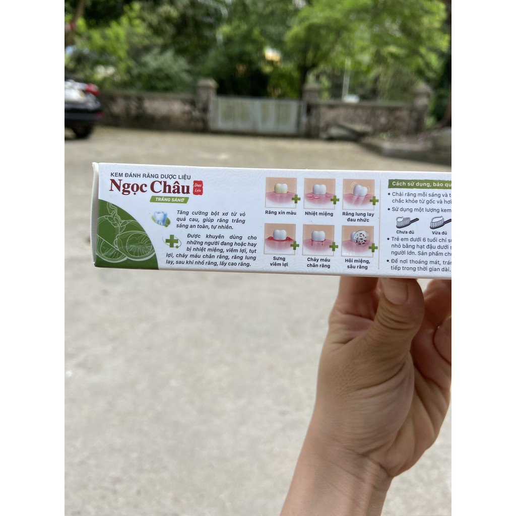 KEM ĐÁNH RĂNG DƯỢC LIỆU NGỌC CHÂU TRẮNG SÁNG 100G  CÓ QUÀ TẶNG