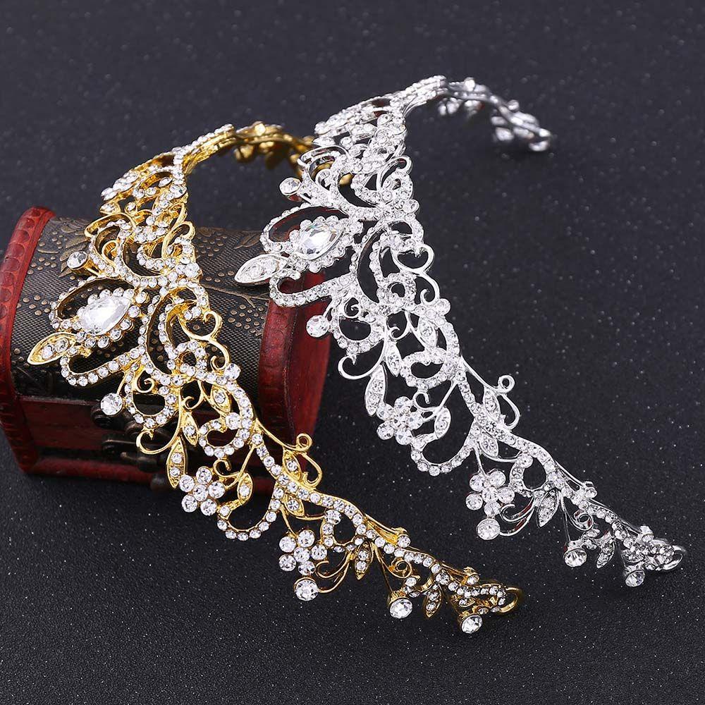 Vương Miện Hợp Kim Đính Kim Cương Giả Phong Cách Hàn Quốc Cho Cô Dâu