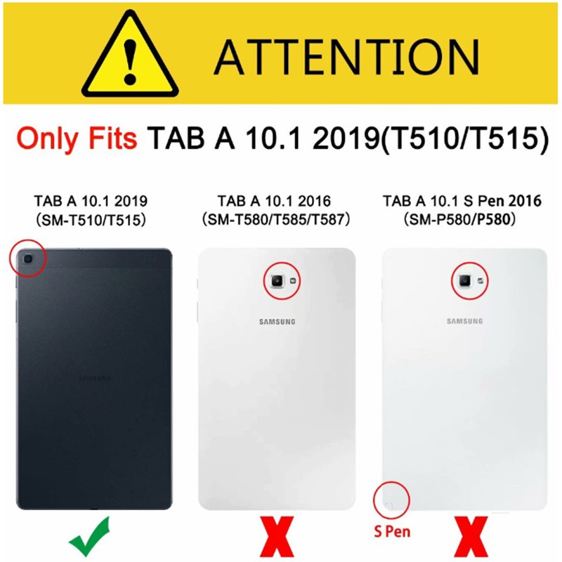 Bao da bảo vệ máy tính bảng nắp lật siêu mỏng họa tiết xinh xắn cho Samsung Galaxy Tab A 10.1 2019 SM-T510 T515