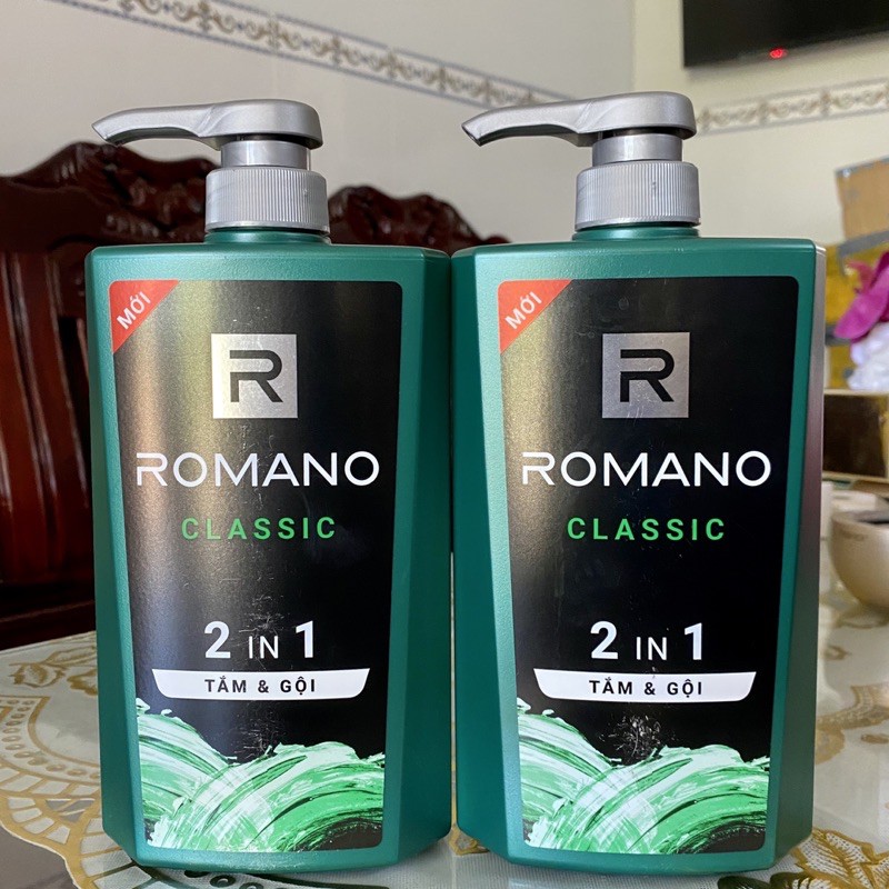 Dầu gội Sữa tắm Romano hương nước hoa Vip 2 trong 1   Classic/ Force/ Attitude/ Gentleman 650g