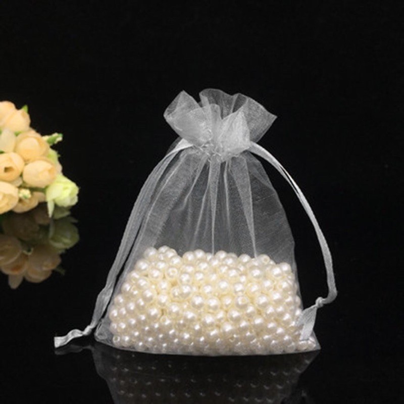 Set 50 túi dây rút mini đựng kẹo, đựng quà tặng (túi trắng)