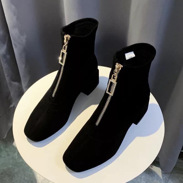 Boot nhung khoá kéo