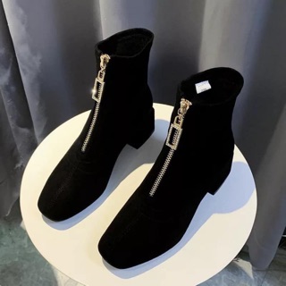 Boot nhung khoá kéo
