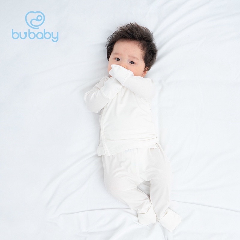 Bộ cài lệch sợi tre sơ sinh Bu Baby